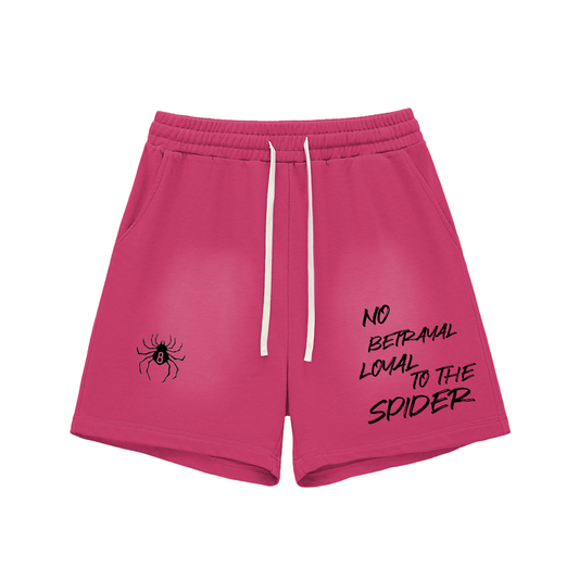 Sun Fade Raw Edge Cotton Shorts